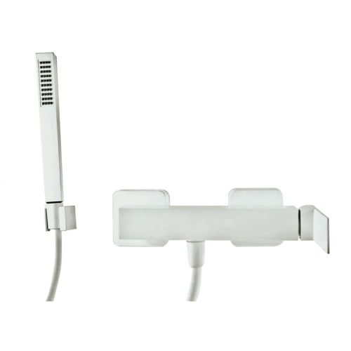 Смеситель для ванны и душа Webert Pegaso PE870101740 настенный белый