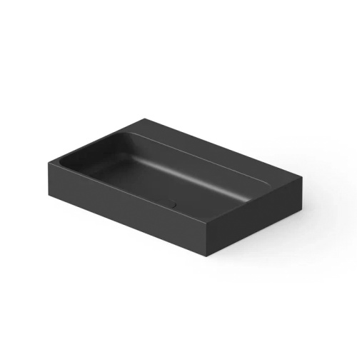 Раковина керамическая Dea Design Washbasins DD9083 410 16 40х40 накладная цвет черный без отверстий под смеситель