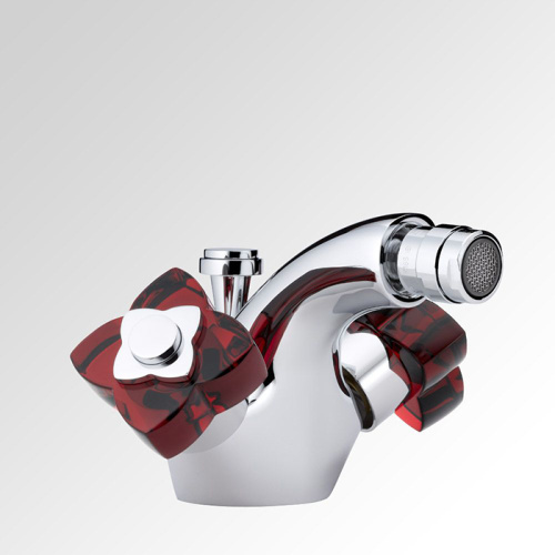 Смеситель THG Petale de Cristal rouge U6C-A02-3202 на биде хром