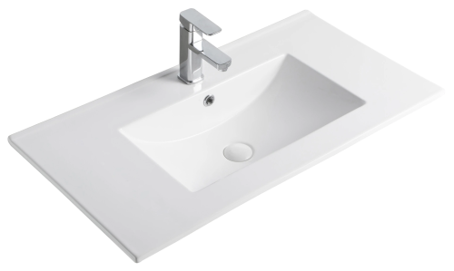 Раковина керамическая Gid Integrado 71105 91х47 встраиваемая цвет белый