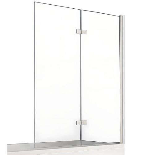 Душевая шторка на ванну New Trendy NEW SOLEO Chrome P-0029 100х140 стекло прозрачное профиль хром глянцевый ориентация правая