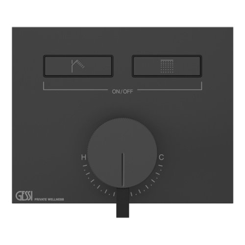 Смеситель для душа Gessi Hi-Fi 63079#299 встраиваемый в стену черный (внешняя часть)