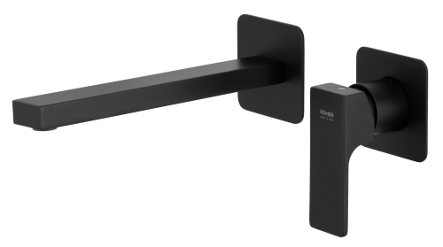 Смеситель для раковины Remer Absolute AU15PLNO встраиваемый в стену черный