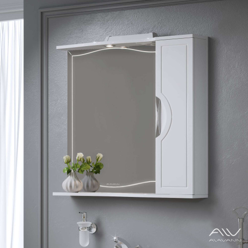 Зеркало-шкаф Alavann Monaco 80 ALV0268003 с подсветкой левосторонний