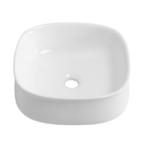 Раковина керамическая Cezares CZR-6604 36х36 накладная цвет белый без отверстий под смеситель