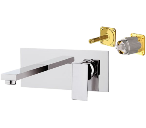 Смеситель для раковины Remer Q-Design QD15KB встраиваемый в стену хром