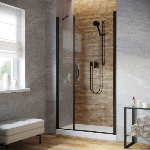 Душевая дверь Vegas-Glass EP-F-2 LUX EP-F-2 LUX 100 02М crystalvision R 100х200 стекло прозрачное профиль черный