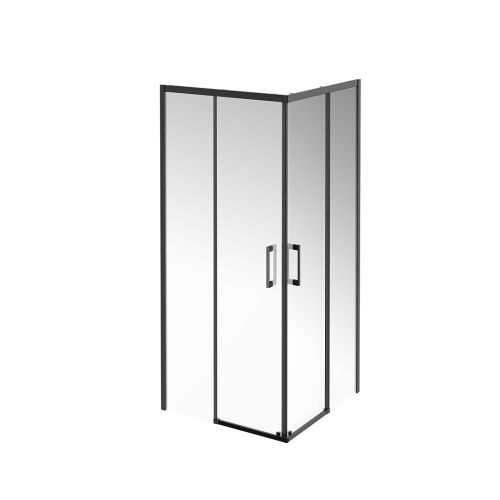 Душевой уголок Kerama Marazzi VETRO VE.90.SSD.BLK.M 89х89 стекло прозрачное профиль черный матовый без поддона