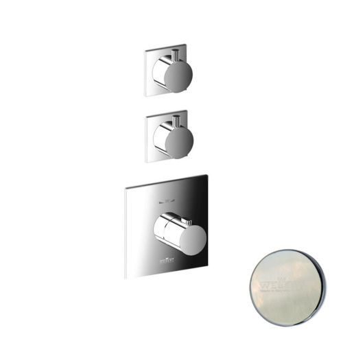 Смеситель для ванны и душа Webert Elio EL971402345 настенный никель с термостатом