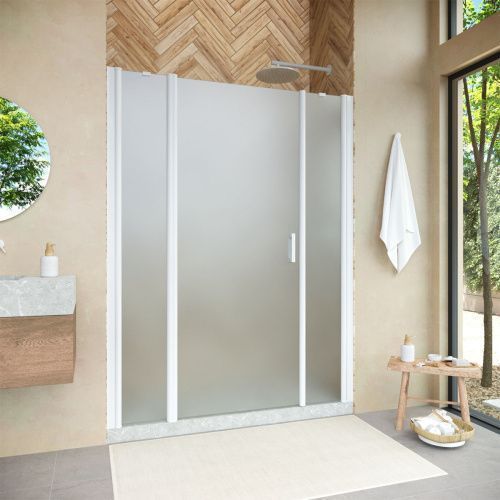 Душевая дверь Vegas-Glass EP-2F NOVO EP-2F NOVO h2000 205 01 10 L 205х200 стекло матовое профиль белый