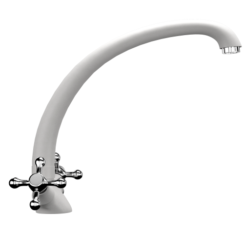 Смеситель для кухни Ulgran Classic U-013-341 на раковину белый без термостата