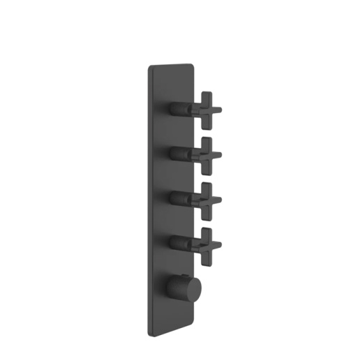 Смеситель для душа Gessi Inciso 58228#299 встраиваемый в стену черный с термостатом (внешняя часть)