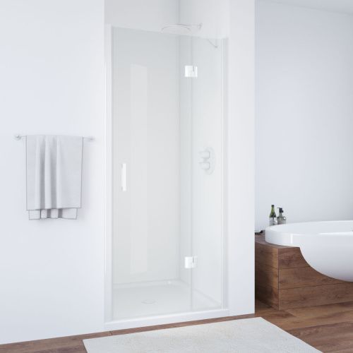 Душевая дверь Vegas-Glass AFP TUR+NOVO AFP NOVO 95 01 crystalvision R 95х190 стекло прозрачное профиль белый