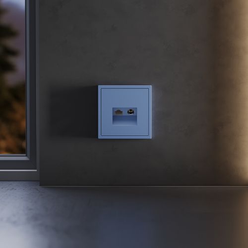 Накладка для розетки TV+RJ45 кат. 6 VOLTUM S70 VLS002715