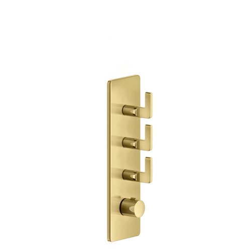 Смеситель для душа Gessi Inciso 58206#246 встраиваемый в стену золото с термостатом (внешняя часть)