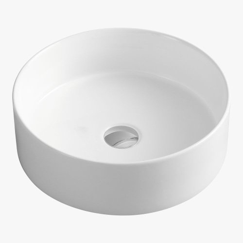 Раковина из сантехнического фарфора Sintesi SIN-LVB-APP-416 41х41 накладная цвет белый