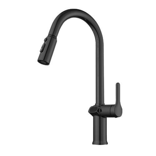 Смеситель для кухни Knotlor KN-100/BL на мойку черный