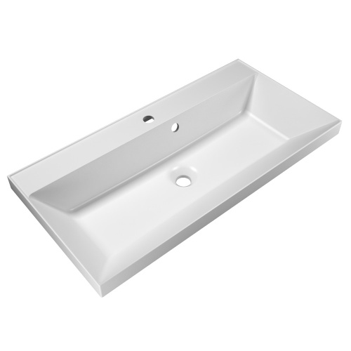 Раковина из искусственного камня BelBagno BB900/450-LV-MR-AST 90х45 накладная цвет белый матовый