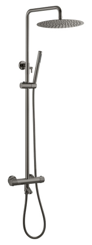 Душевая стойка Boheme Uno 468-T-GM настенная цвет графит с термостатом