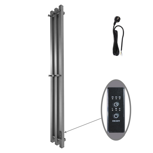 Полотенцесушитель Маргроид Inaro профильный Inaro-12012-1081-7024 15х120 электрический графитовый серый