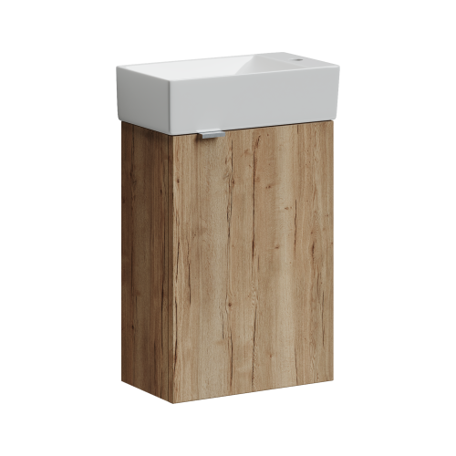 Тумба под раковину Sancos Mini MN35EGR 36х21х50 подвесная цвет дуб галифакс натуральный
