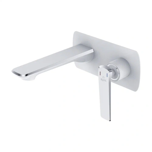 Смеситель для раковины Rose R1341F встраиваемый в стену белый/хром