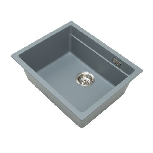 Кухонная мойка Grandex Aqua 500202 56х45 цвет серый поверхность матовая