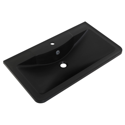 Раковина из искусственного камня BelBagno BB1000/455-LV-ART-ALR-NERO 100х46 накладная цвет черный матовый