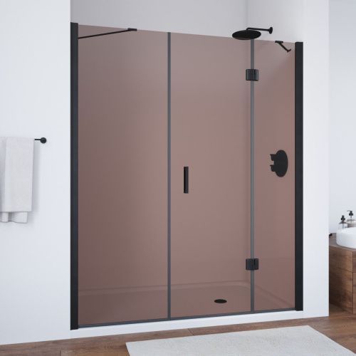 Душевая дверь Vegas-Glass AFP-F TUR+NOVO AFP-F NOVO 140 02М 05 R 140х190 стекло тонированное профиль черный