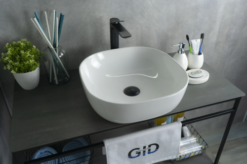 Раковина Gid Geométrico 43 см 51180 накладная цвет белый
