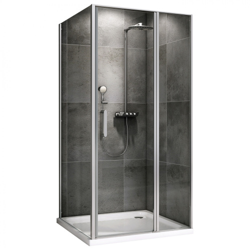 Душевой уголок Abber Sonnenstrand AG04140S-S85 85х140 стекло прозрачное профиль хром глянцевый без поддона