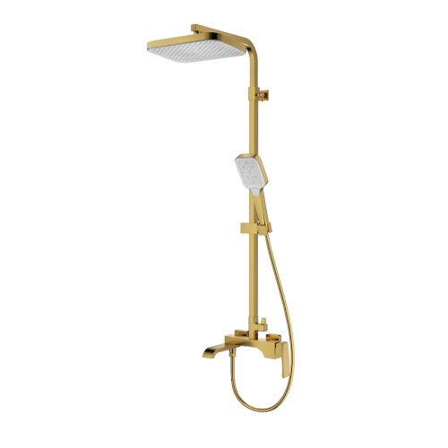 Душевая стойка Raglo R02.24.03 настенная цвет сатин золотой