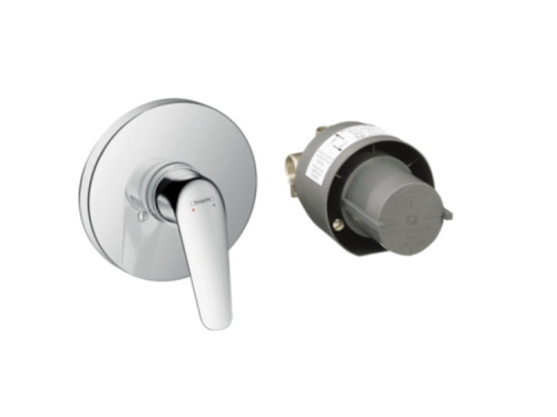 Смеситель Hansgrohe Novus 71068000 настенный встраиваемый хром без термостата