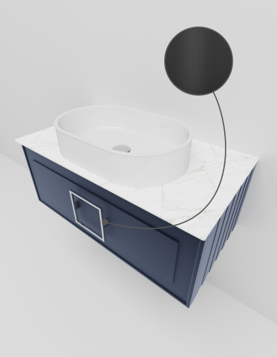 Тумба со столешницей La Fenice CUBO NFNC-01-CUB-BG-80-3-GG 80х36х49 подвесная цвет синий