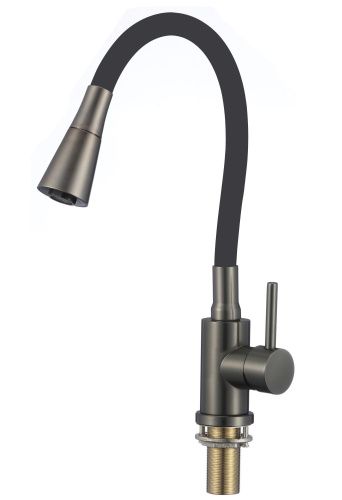 Смеситель для кухни Savol S-3002QM-01 на мойку графит