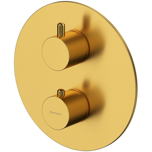 Смеситель для душа Whitecross Y brushed gold Y1236GLB встраиваемый золото брашированное с термостатом