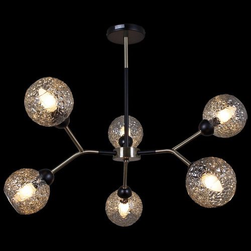 Люстра на штанге Illumico IL0268 IL0268-6PSQ-79 BK AB