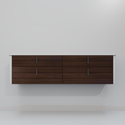 Тумба с раковиной ArtDecco Gabriella (Габриелла) AGB15W24D100 150x45x40 подвесная цвет черный орех