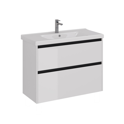 Тумба под раковину LeMark Combi LM03C100T-black 95,8х44,5х65 подвесная/напольная