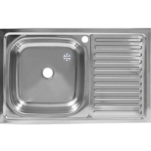 Кухонная мойка Melana 076 ta L (*20) 80x50 цвет хром