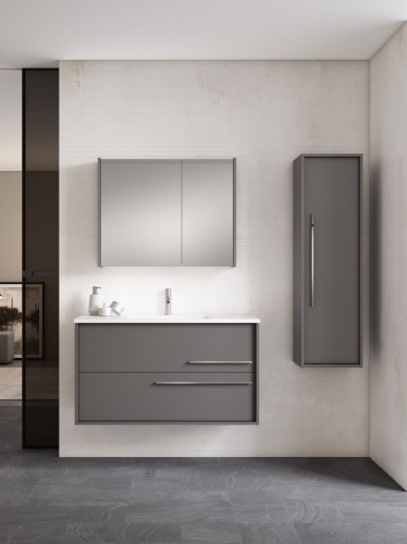 Тумба под раковину Visobath Aqua 73559/73582 80х45х55 подвесная цвет темно-серый