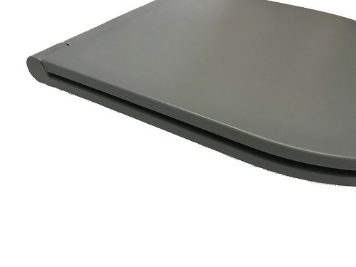 Унитаз подвесной CeramaLux 2197MG серый матовый с сиденьем микролифт каскадный смыв - фото 4