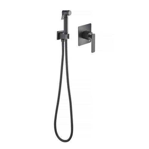 Смеситель с гигиеническим душем Timo Torne 4389/03SM встраиваемый в стену черный матовый без термостата