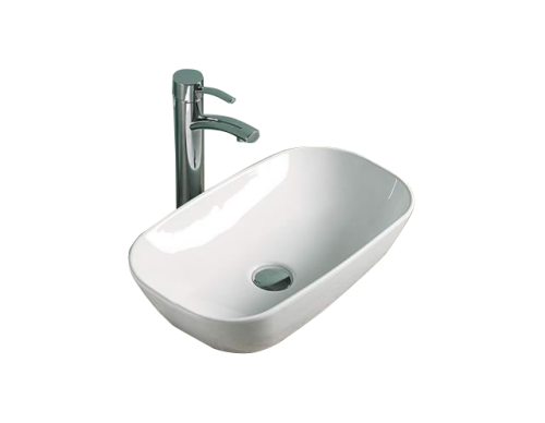 Раковина из фаянса Velvex 78161 46х23 накладная цвет белый без отверстий под смеситель