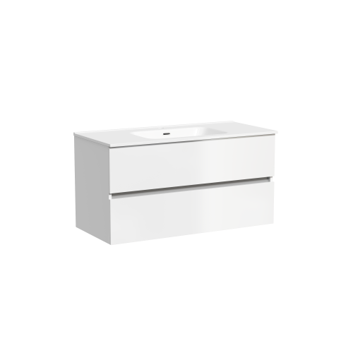 Тумба под раковину Sancos Urban UR100W 99х45х55 подвесная цвет белый