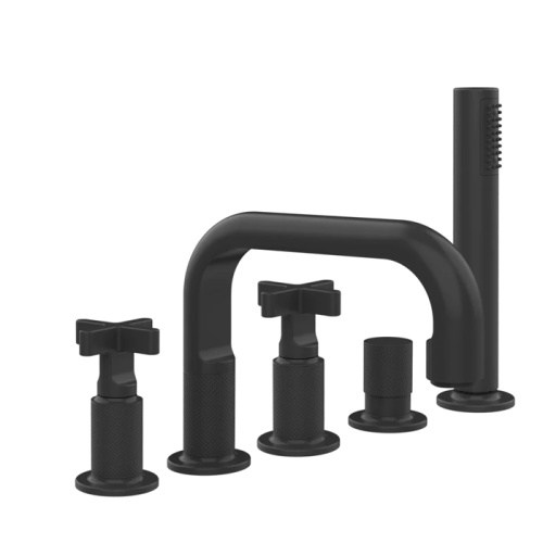 Смеситель Gessi Inciso 58140#299 на борт ванны черный