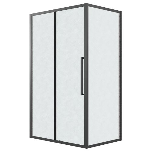 Душевой уголок Grossman Cosmo 120.K33.02.1110.21.02 110х100 стекло шиншилла профиль черный матовый без поддона