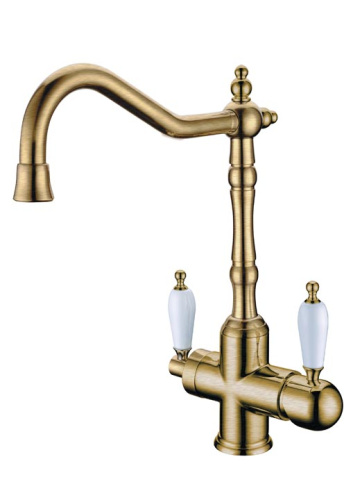 Смеситель для кухни Boheme Kitchen 111 на мойку бронза