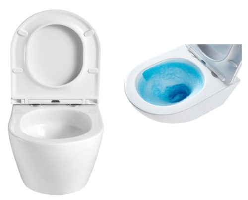 Унитаз подвесной Azario Grado AZ-0046-UQ3 белый с сиденьем микролифт безободковый смыв торнадо