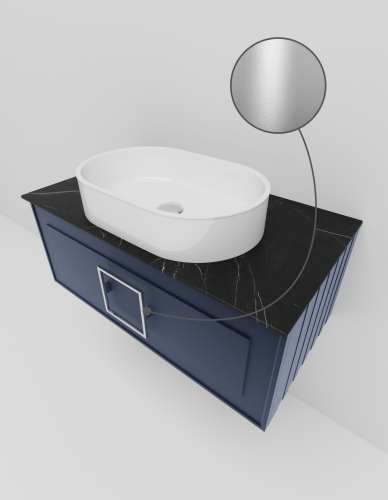 Тумба со столешницей La Fenice CUBO NFNC-01-CUB-BG-80-1-GB 80х36х49 подвесная цвет синий